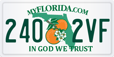 FL license plate 2402VF
