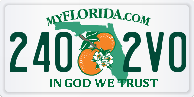 FL license plate 2402VO