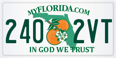FL license plate 2402VT