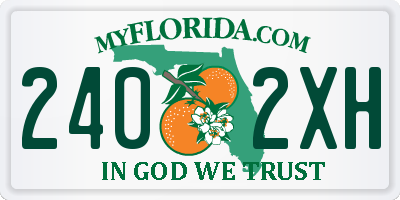 FL license plate 2402XH