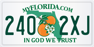 FL license plate 2402XJ