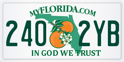 FL license plate 2402YB