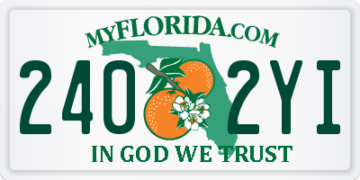 FL license plate 2402YI