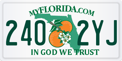FL license plate 2402YJ