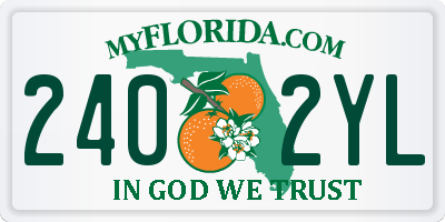 FL license plate 2402YL