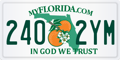 FL license plate 2402YM
