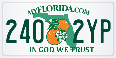 FL license plate 2402YP