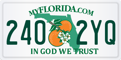 FL license plate 2402YQ