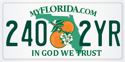 FL license plate 2402YR