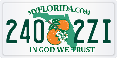 FL license plate 2402ZI