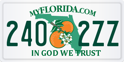 FL license plate 2402ZZ