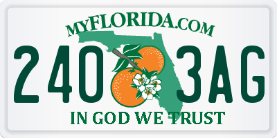 FL license plate 2403AG