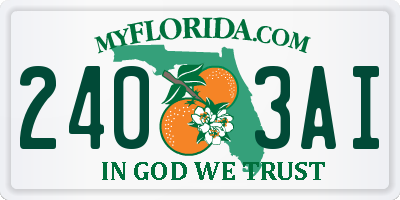 FL license plate 2403AI