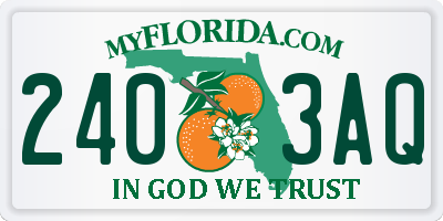 FL license plate 2403AQ