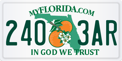 FL license plate 2403AR