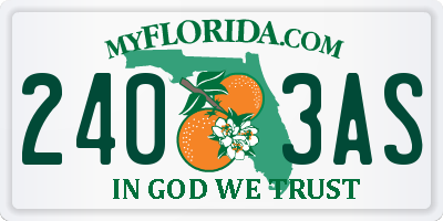 FL license plate 2403AS