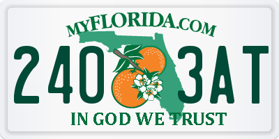FL license plate 2403AT