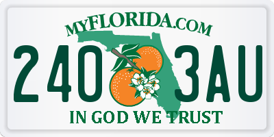 FL license plate 2403AU