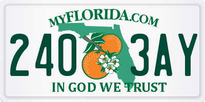 FL license plate 2403AY