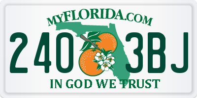 FL license plate 2403BJ