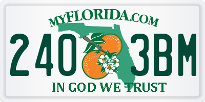 FL license plate 2403BM