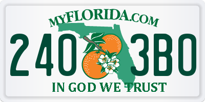 FL license plate 2403BO