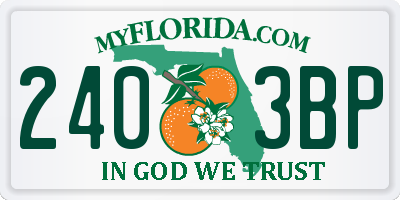 FL license plate 2403BP