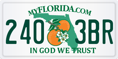 FL license plate 2403BR