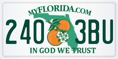 FL license plate 2403BU