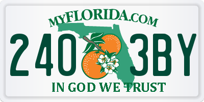 FL license plate 2403BY