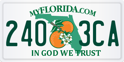 FL license plate 2403CA