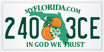 FL license plate 2403CE