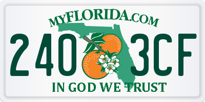 FL license plate 2403CF