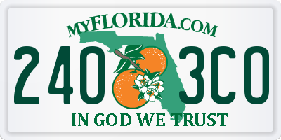 FL license plate 2403CO