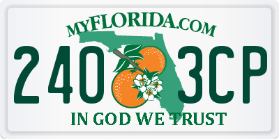 FL license plate 2403CP