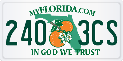 FL license plate 2403CS