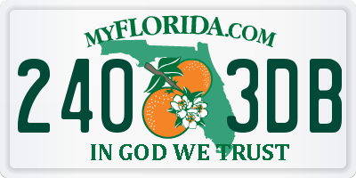 FL license plate 2403DB