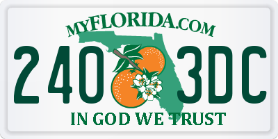 FL license plate 2403DC