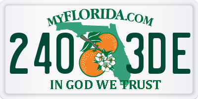 FL license plate 2403DE
