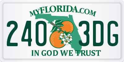 FL license plate 2403DG