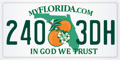FL license plate 2403DH