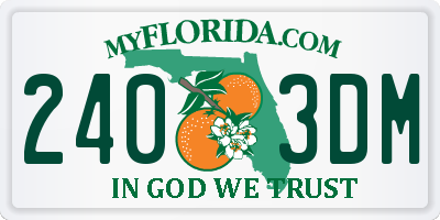 FL license plate 2403DM