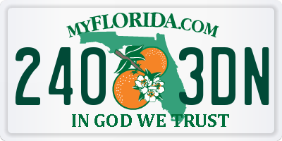 FL license plate 2403DN