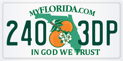 FL license plate 2403DP