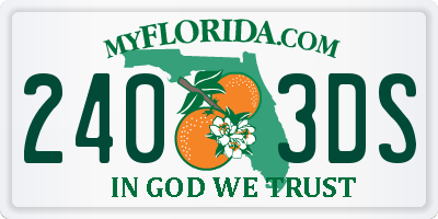 FL license plate 2403DS