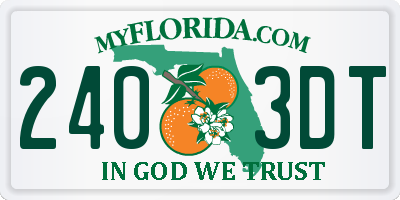 FL license plate 2403DT