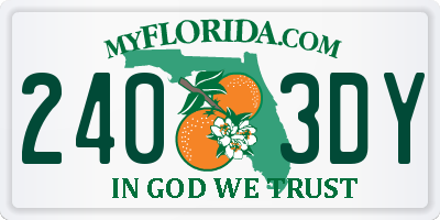 FL license plate 2403DY