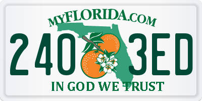 FL license plate 2403ED