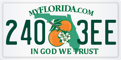 FL license plate 2403EE