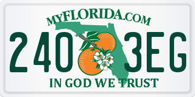 FL license plate 2403EG